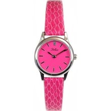 Reflex Analogue Snake Skin Slim Pink Strap Ladies Dress Watch 1014063l