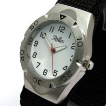 Reflex Mens Quartz Watch With Extra-long Velcro Strap White 03g