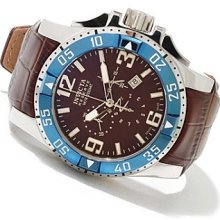 Reserve Excursion Chronograph Stainless Steel Case Leather Bracelet Br