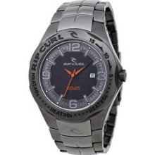 Rip Curl Solar Barrel Gunmetal Ss Watch - Black -