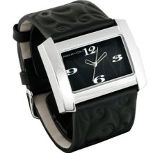 Rockwell Vanessa Ladies Watch Black Leather Band/Black Face