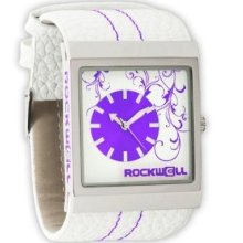 Rockwell Womens Mercedes Analog Stainless Watch - White Leather Strap - White Dial - MC120