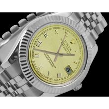 Rolex date man watch jubilee bracelet stainless steel