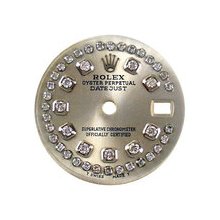 Rolex Lady Datejust Aftermarket Diamond String Dial, Silver, White Gold