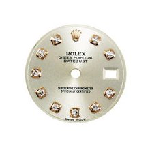 Rolex Lady Datejust Factory Diamond Dial, Silver, Yellow Gold