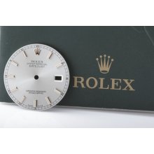 Rolex Mens Datejust Silver Stick Marker Dial Fit For 116231 & 116201 Datejust