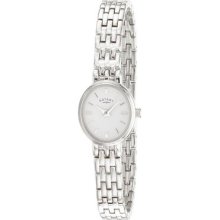 Rotary Women's Quartz Watch With White Dial Analogue Display And Silver Stainless Steel Bracelet Lb02083/02