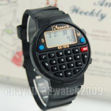 Round Calculator Dial Electronic Movement Kids / Girls Watch J615