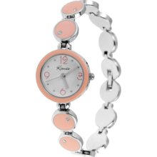 Round Shaped Lady's Wrist Watch (Pink) - Pink - Stainless Steel