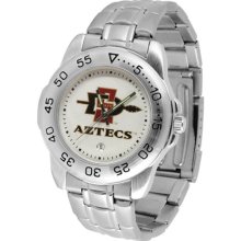 San Diego St University Aztecs watches : San Diego State Aztecs Silvertone Sport Metal Watch