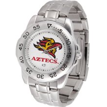 San Diego State Aztecs Logo- Mens Sport Steel Watch