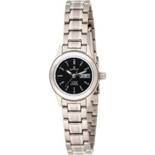 Sartego Women's Snt551 Silver Titanium Quartz Watch With Black Dial