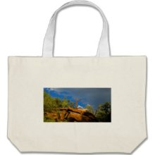 Sedona Mountain trails Remembrance Cross Canvas Bag