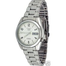 Seiko 5 Snka43 Snka43k1 Men's Stainless Steel Silver Dial Automatic Watch