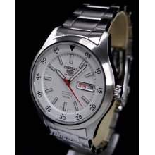 Seiko 5 Sports 100m White Dial Automatic Watch Snzg03k1