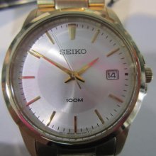 Seiko Japan Men's Watch Quartz All Stainless S Gold Original Edition