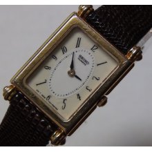 Seiko Ladies Quartz Gold Watch $495 w/ New Lizard Strap