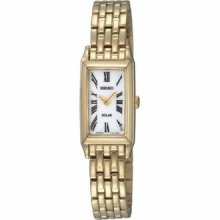 Seiko Ladies Rectangular Gold Band Watch