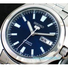 Seiko Men Automatic See Thru Naby Blue Steel Watch Snkl07