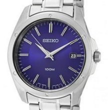 Seiko Men Japan Quartz Mvt. Stainless Steel Sgef77 Wr 100m /330ft