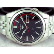 Seiko Mens Automatic Racer See Thru Steel Watch Snk375