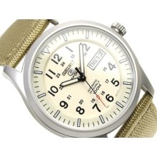 Seiko Men's Khaki Military Watch Snzg07 Snzg07k1 Warranty,box, Rrp:Â£200