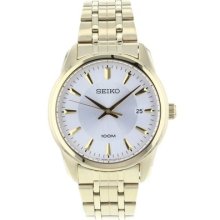 Seiko Men's Sgeg12p1 White Dial Stainless Steel Casual Watch