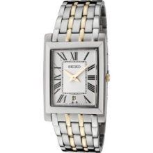 Seiko Men's Skp359 Off White Dial Two-tone Stainless Steel Watch