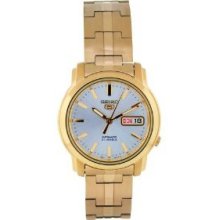 Seiko Men's Snkk74 Gold Plated Stainless Steel Analog With Silver Dial Watch