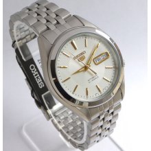 Seiko Silver Dial Day/date Men's Automatic Watch