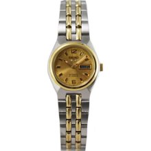 Seiko Symk34 Women's Watch Two Tone Gold Dial Automatic