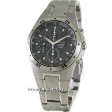 Seiko Titanium Chronograph Snd419p1 Snd419p Snd419 Men's Watch