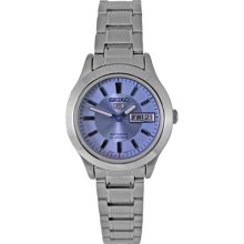 Seiko Unisex 5 Automatic SYMD89K Silver Stainless-Steel Automatic ...