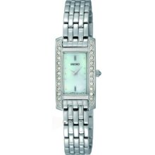 Seiko Women's Quartz Watch With Mother Of Pearl Dial Analogue Display And Silver Stainless Steel Bracelet Sujg53p9