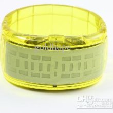 Sell Unisex Jelly Bracelet Digital Watch Yellow In