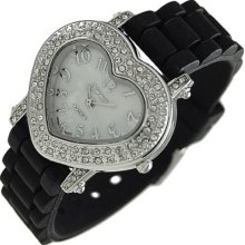 Silicone Strap Geneva Ladies Watch Gs30bs