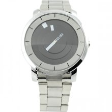 Silver Black PAIDU Quartz Wrist Watch Turntable Dial Mens Clock