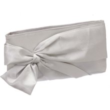 Silver Cute Satin Bow Wristlet by J. Furmani