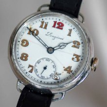 Silver Longines 13.34 Trench Watch Rfc Pilots Watch