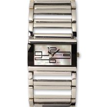 Simon Chang Ladiesip-Plated Mother Of Pearl Dial 34X22Mm Watch XWA3438