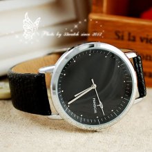 Simple Style Round Dial High Quality Quartz Leather Strap Men's Watch 2330