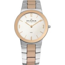 Skagen 430msrxr Men's Two Tone Rose Gold Stainless Watch