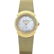 Skagen 622sgg Women's Steel Stainless Steel Mesh Band Mop Dial Watch