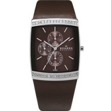 Skagen 656lsld Womens Brown Leather Watch