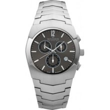 Skagen Black Label Men's Grey Analogue Dial Chronograph 581XLSXM Watch