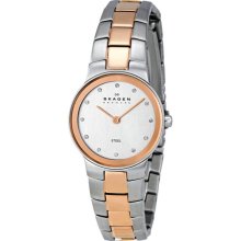 Skagen Ladies Two Tone Stainless Steel Case and Bracelet Silver Dial 430SSRX