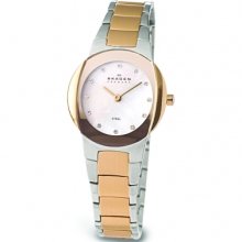 Skagen Ladies Watch 589Sgx With Silver Stainless Steel Bracelet And Silver Dial