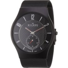 Skagen Men's 805xltbb Sports Black Titanium Case On Mesh Watch