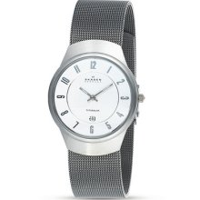 Skagen Men's Grey Dial Titanium Watch