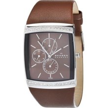 Skagen Mult-function Brown Dial Glitz Ladies Watch 656lsld